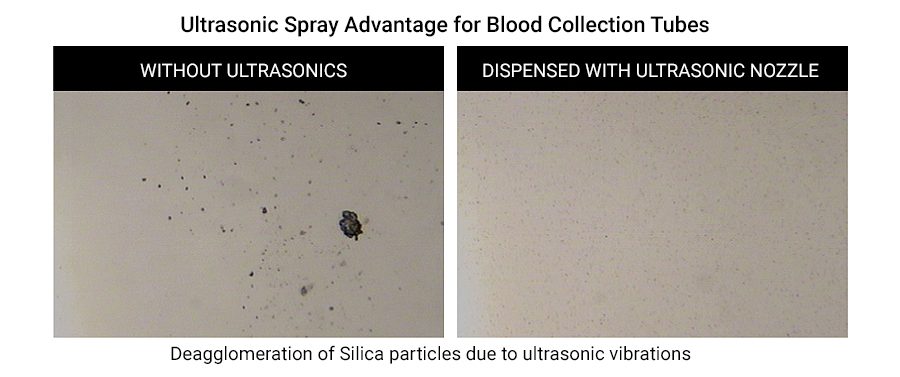 blood collection tube coating of silica